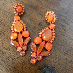 J.Crew Statement Earrings - Orange